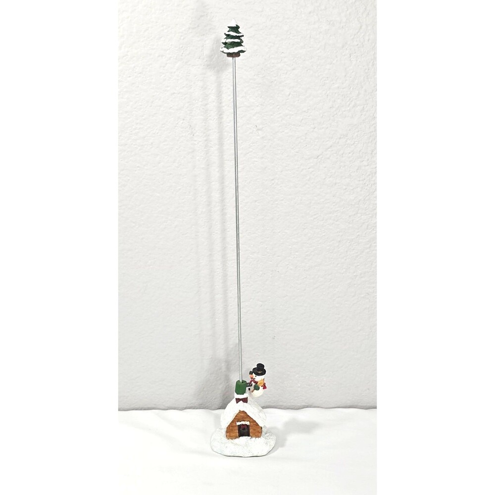Vintage Christmas Snowman Jumper Down a Pole Gravity Toy Kinetic Moving Decor
